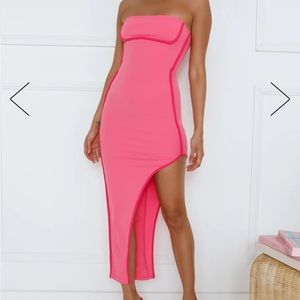 Hello Molly Dress CASINO QUEEN MIDI DRESS PINK